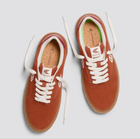 Cariuma Naioca Gum Picante Suede Off-White Logo Ruby Wine Sneaker - Picture 6 of 16